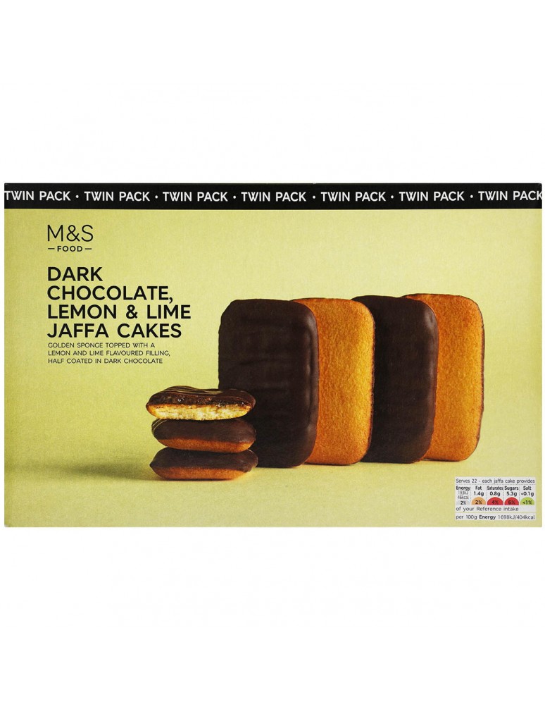 Piškoty s náplní s limetkovo-citrónovou příchutí polomáčené v hořké čokoládě