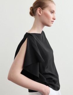 Pure Silk Slash Neck Top