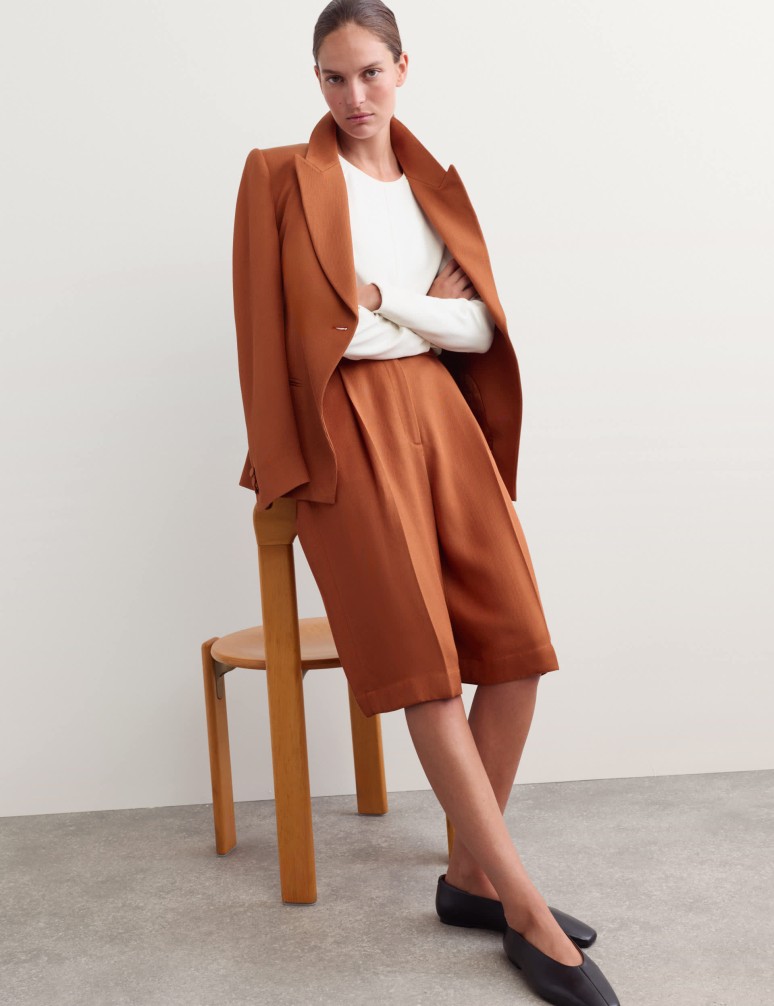 Lyocell Blend Long Shorts