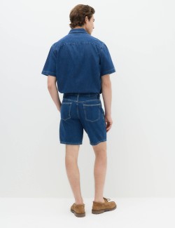 Pure Cotton Denim Short Sleeve Shirt