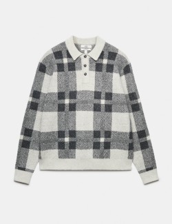 Regular Fit Check Jumper with Wool