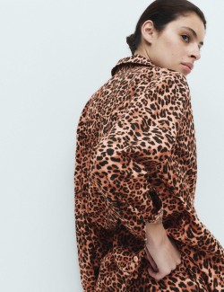 Pure Cotton Animal Print Pyjama Top