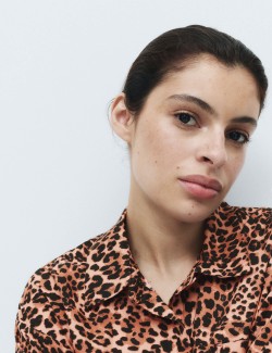 Pure Cotton Animal Print Pyjama Top