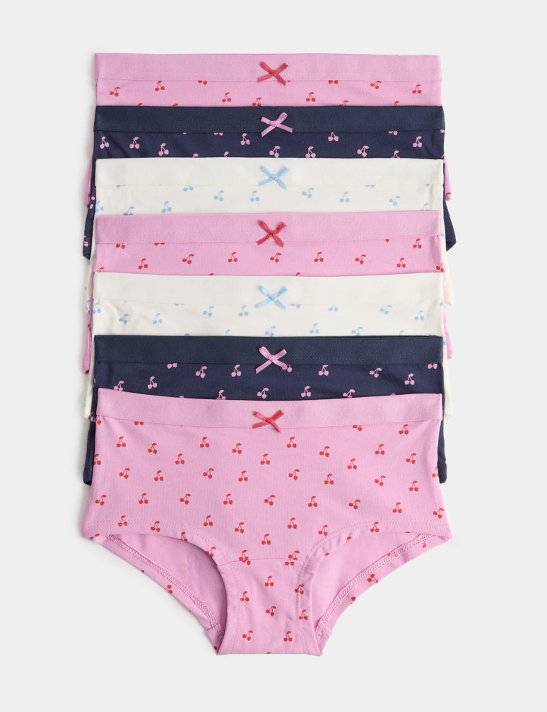 7 Pack Cotton Rich Cherry Shorts (5-16 Yrs)