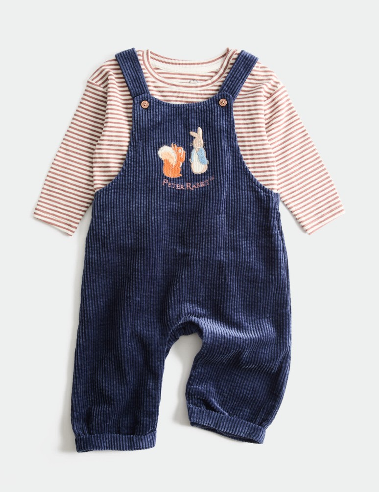 Souprava s lacláči Peter Rabbit™ s vysokým podílem bavlny (0–3 roky)