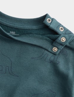2dílný teplákový outfit s motivem dinosaura (0–5 let)