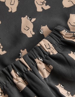 Dvoudílný outfit tepláků s medvídkem (0–3 roky)