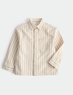 Pure Cotton Striped Overshirt (2-8 Yrs)