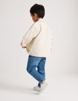 Pure Cotton Striped Overshirt (2-8 Yrs)
