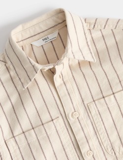 Pure Cotton Striped Overshirt (2-8 Yrs)