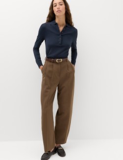 Double Pleat Cuff Detail Trousers