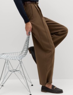 Double Pleat Cuff Detail Trousers