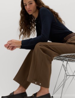 Double Pleat Cuff Detail Trousers