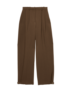 Double Pleat Cuff Detail Trousers
