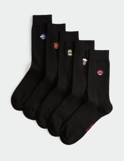 5 Pack Muppets™ Cotton Rich Socks