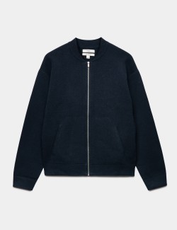 Air Yarn Knitted Bomber Jacket