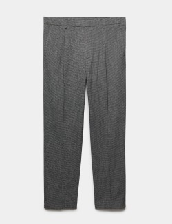 Tailored Fit Puppytooth Stretch Trousers