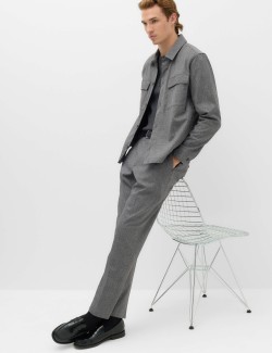Tailored Fit Puppytooth Stretch Trousers