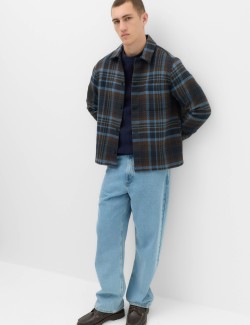 Pure Cotton Checked Overshirt
