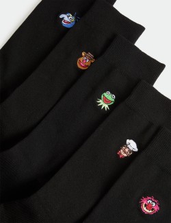 5 Pack Muppets™ Cotton Rich Socks