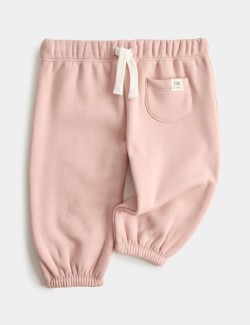 Cotton Blend Fleece Lined Joggers (0-3 Yrs)