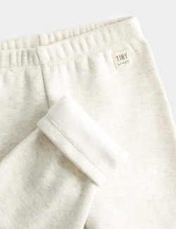 Cotton Blend Fleece Lined Leggings (0-3 Yrs)