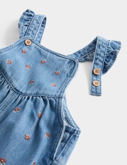 2pc Cotton Rich Denim Dungaree Outfit (0-3 Yrs)
