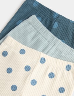 3 Pack Cotton Rich Spotty Kickflare Leggings (0-5 Yrs)