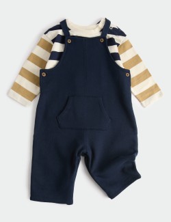 Jersey Dungaree Outfit (0-3 Yrs)