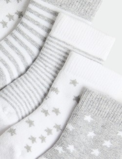 5 Pack Cotton Rich Star Terry Socks