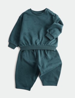 2dílný teplákový outfit s motivem dinosaura (0–5 let)