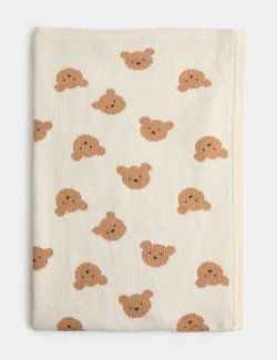 Pure Cotton AOP Bear Shawl