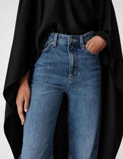 High Waisted Relaxed Straight Jeans