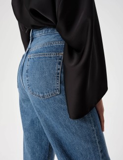 High Waisted Relaxed Straight Jeans