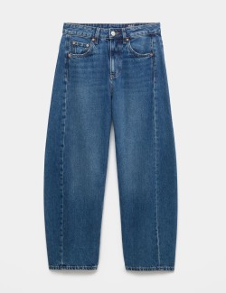 Mid Rise Barrel Jeans