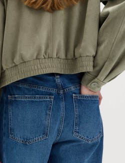 Mid Rise Barrel Jeans