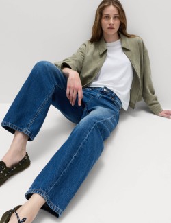 Mid Rise Barrel Jeans