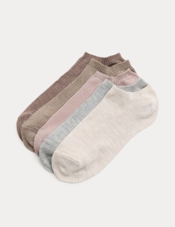 Balení 5 superměkkých žebrovaných krátkých ponožek Trainer Liners™