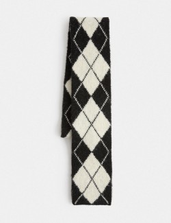 Argyle Skinny Scarf with Woll