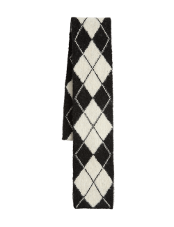 Argyle Skinny Scarf with Woll