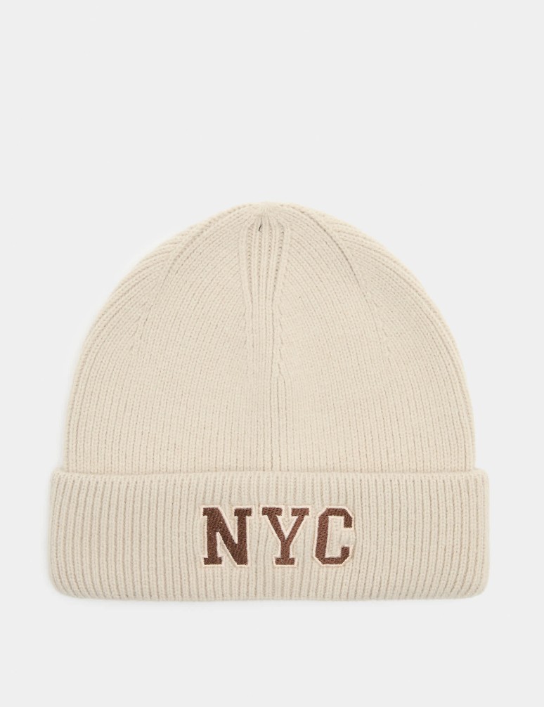 Vyšívaná zimní čepice NYC
