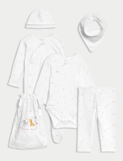 6pc Pure Cotton Stars Starter Set (7lbs-9 Mths)