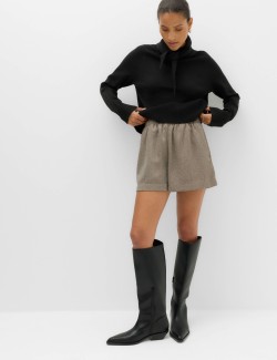 Air-Yarn Tie High Neck Jumper