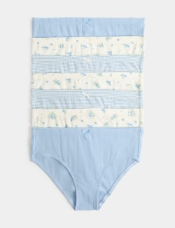 7 Pack Floral Striped Knickers (18 Mths - 16 Yrs)
