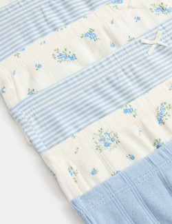7 Pack Floral Striped Knickers (18 Mths - 16 Yrs)