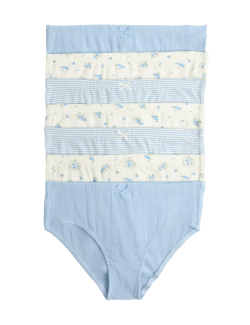 7 Pack Floral Striped Knickers (18 Mths - 16 Yrs)
