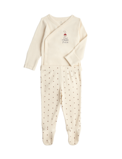 2 Piece Cotton Rich Bodysuit and Trousers Outfit (7lbs - 1 Yrs)