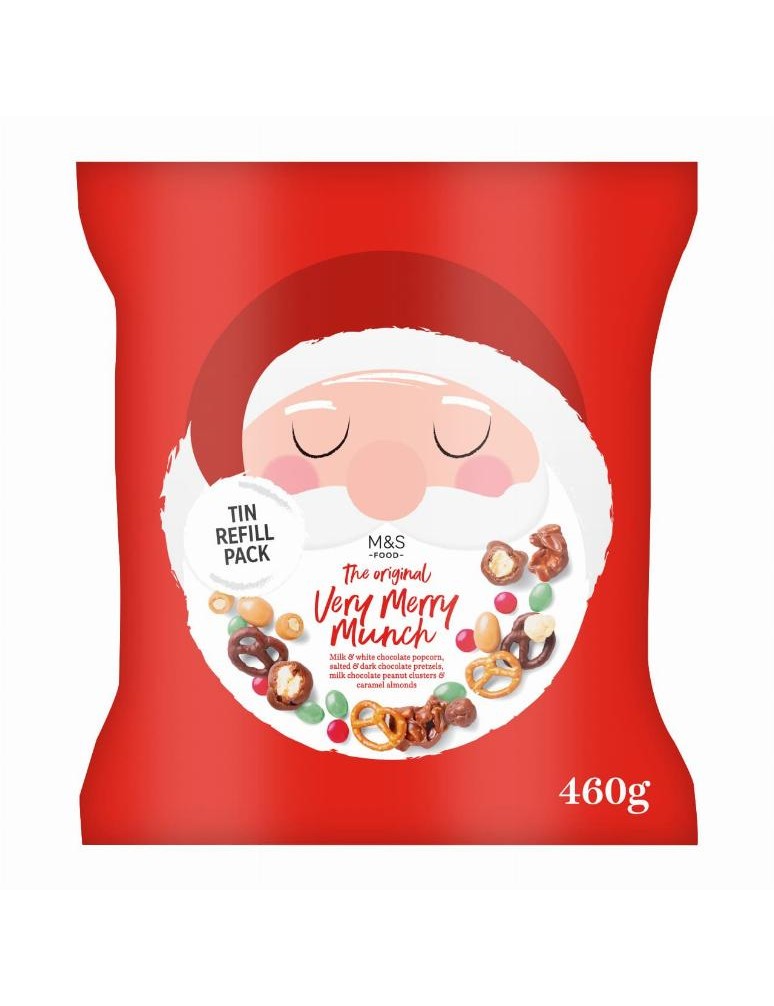 Slané arašídy v ml. čokoládě, popcorn v ml. a bílé čokoládě, slané preclíky, ml. čokoláda v cukru, arašídy v ml. čokoládě a cukr