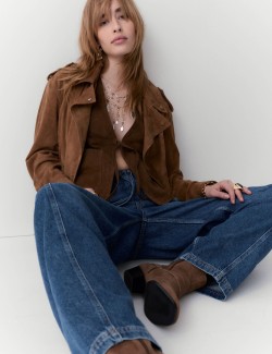High Waisted Barrel Ankle Grazer Jeans