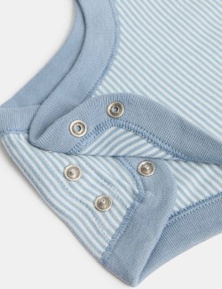 5 Pack Striped Long Sleeve Bodysuits (7lbs-3 Yrs)